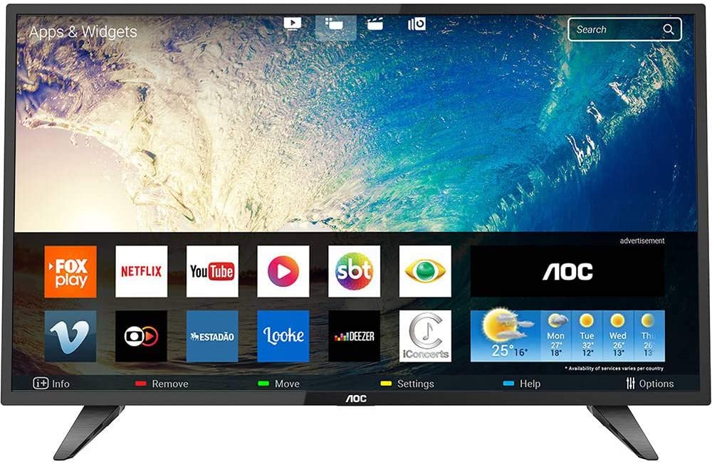 SMART TV LED 39 POLEGADAS AOC LE39S5970 HD USB WI-FI FUNÇÃO CLOSED ...